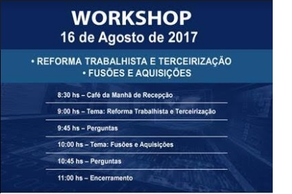Workshop aborda reforma trabalhista e terceirização