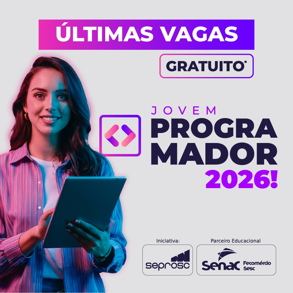 Jovem Programador 2026 entra na reta final de inscrições e já ultrapassa 4.400 inscritos em Santa Catarina